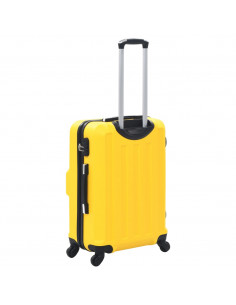 Set Trolley a Custodia Rigida 3 pz Giallo in ABS