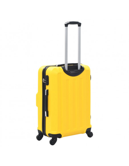 Set Trolley a Custodia Rigida 3 pz Giallo in ABS