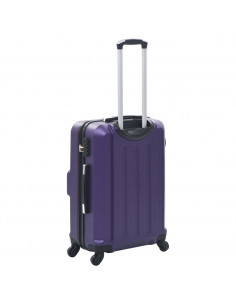 Set Trolley a Custodia Rigida 3 pz Viola in ABS