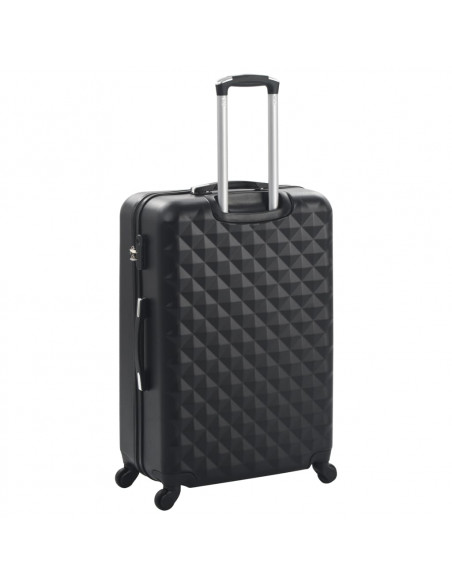 Set Trolley a Custodia Rigida 3 pz Nero in ABS