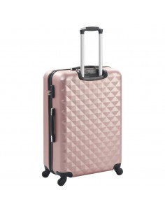 Set Trolley a Custodia Rigida 3 pz Oro Rosa in ABS