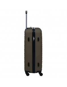 Set Valigie Trolley a Custodia Rigida 3 pz Marrone in ABS