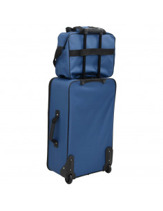 Set Valigie da Viaggio 5 pz Blu in Tessuto