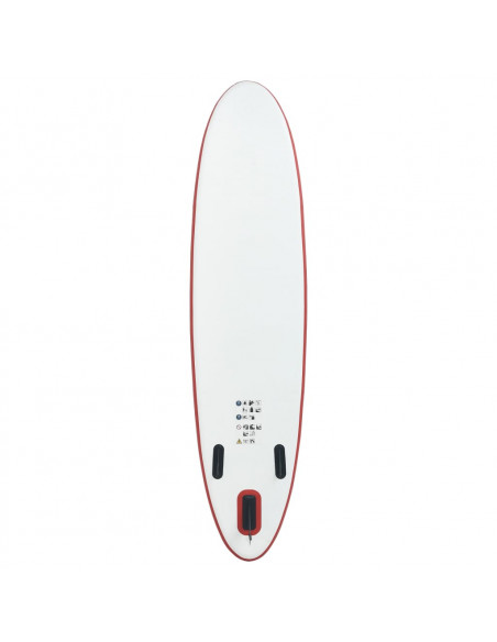 Set Tavola da SUP e Surf Gonfiabile Rosso e Bianco