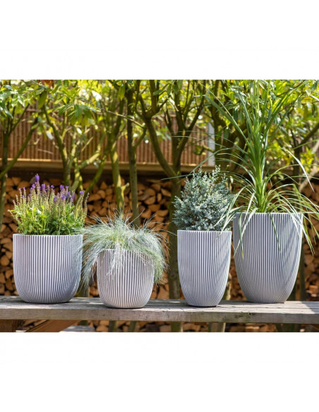Capi Vaso Groove 35x34 cm Avorio