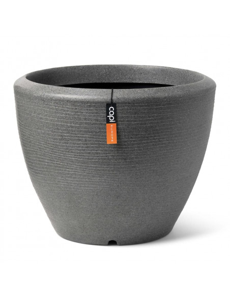 Capi Vaso per Piante Arc Granite Conico Basso 60x48 cm Antracite