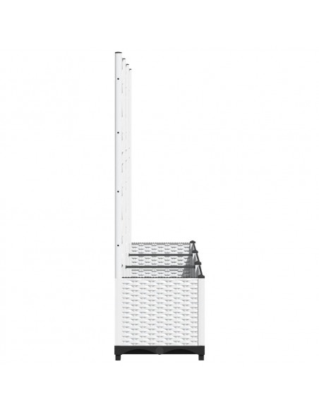 Fioriera da Giardino con Graticcio Bianco 120x40x136 cm PP