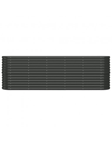 Letto da Giardino in Acciaio a Polvere 224x40x68 cm Antracite