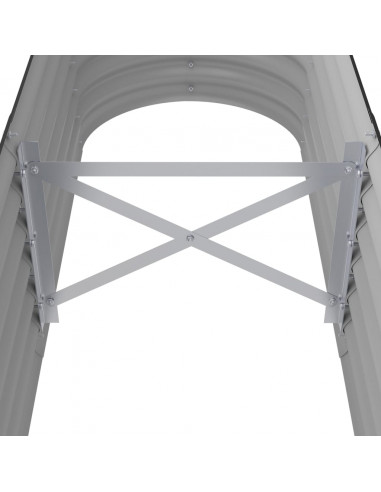 Letto da Giardino in Acciaio a Polvere 152x40x36 cm Antracite