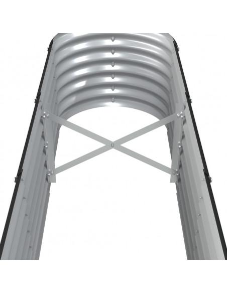 Letto da Giardino in Acciaio a Polvere 332x40x36 cm Antracite