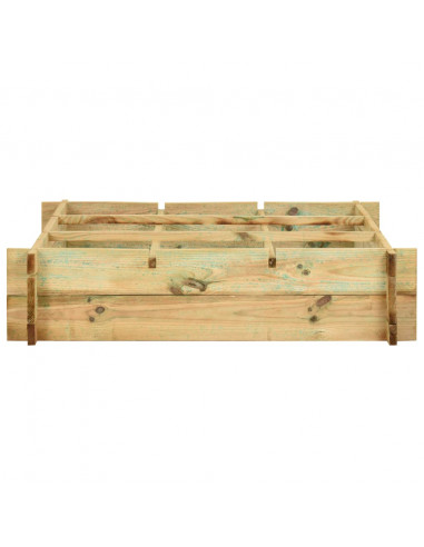 Letto Rialzato 90x90x20 cm in Legno Impregnato