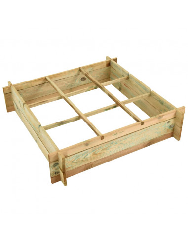 Letto Rialzato 90x90x20 cm in Legno Impregnato