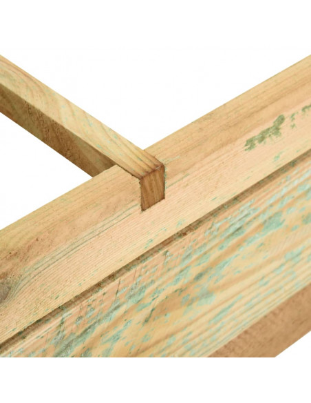 Letto Rialzato 90x90x20 cm in Legno Impregnato