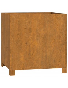 Fioriera con Gambe Ruggine 49x47x50 cm Acciaio Corten 2