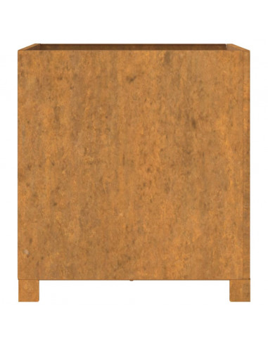 Fioriera con Gambe Ruggine 49x47x50 cm Acciaio Corten