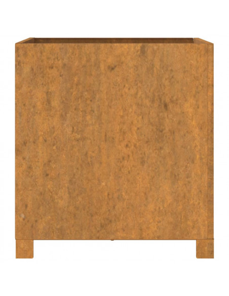 Fioriera con Gambe Ruggine 49x47x50 cm Acciaio Corten
