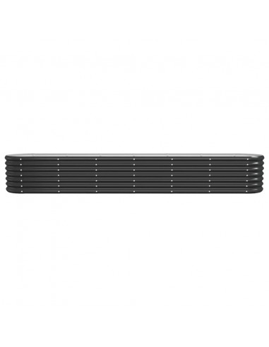 Letto da Giardino in Acciaio a Polvere 260x40x36 cm Antracite