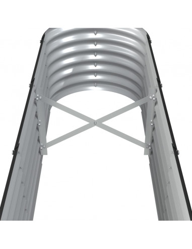 Letto da Giardino in Acciaio a Polvere 260x40x36 cm Antracite