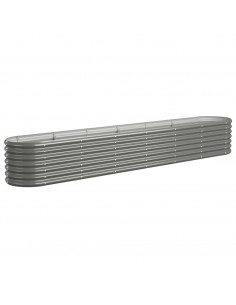 Letto Giardino Acciaio Verniciato a Polvere 224x40x36 cm Grigio 2