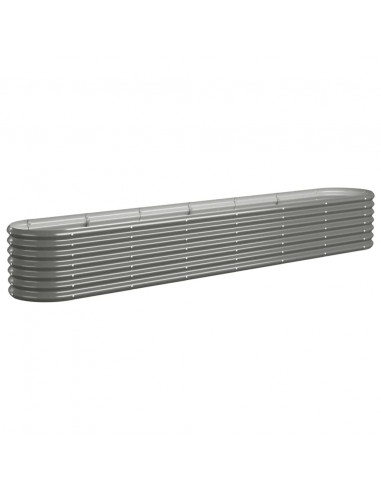 Letto Giardino Acciaio Verniciato a Polvere 224x40x36 cm Grigio