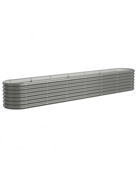 Letto Giardino Acciaio Verniciato a Polvere 224x40x36 cm Grigio