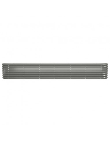 Letto Giardino Acciaio Verniciato a Polvere 224x40x36 cm Grigio