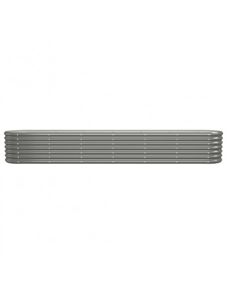 Letto Giardino Acciaio Verniciato a Polvere 224x40x36 cm Grigio