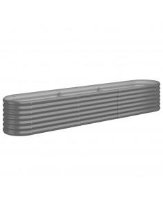 Letto Giardino Acciaio Verniciato a Polvere 224x40x36 cm Grigio 2