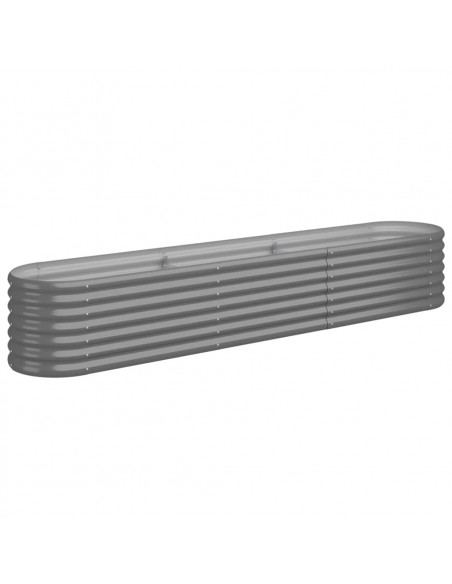 Letto Giardino Acciaio Verniciato a Polvere 224x40x36 cm Grigio