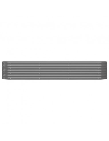 Letto Giardino Acciaio Verniciato a Polvere 224x40x36 cm Grigio