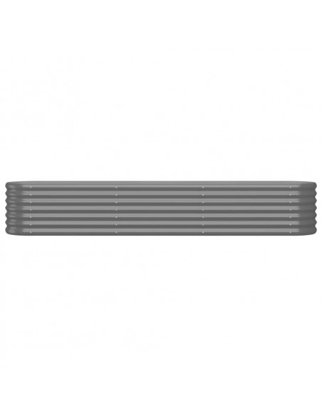 Letto Giardino Acciaio Verniciato a Polvere 224x40x36 cm Grigio