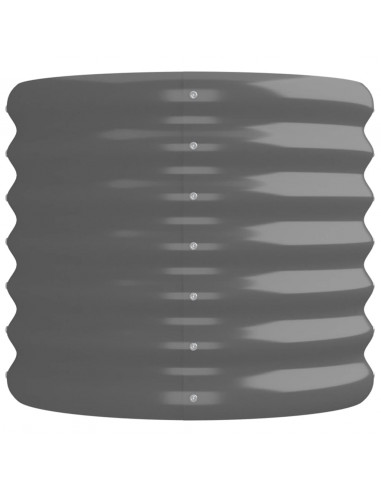 Letto Giardino Acciaio Verniciato a Polvere 224x40x36 cm Grigio