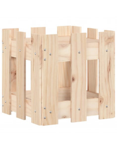 Fioriera Giardino Design a Recinzione 30x30x30 cm Massello Pino 2