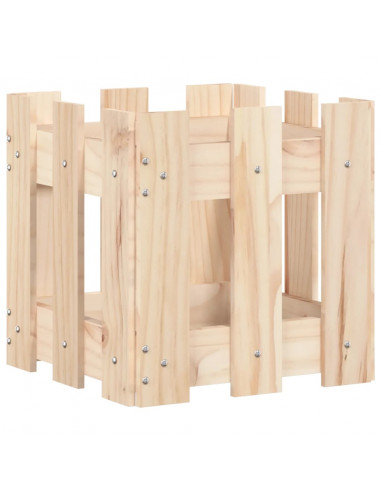 Fioriera Giardino Design a Recinzione 30x30x30 cm Massello Pino