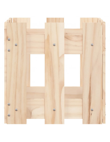 Fioriera Giardino Design a Recinzione 30x30x30 cm Massello Pino