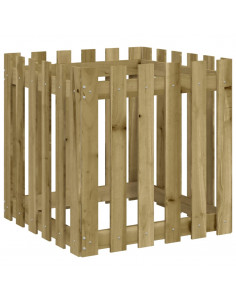 Fioriera Giardino a Recinzione 60x60x60 cm in Pino Impregnato 2