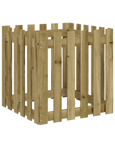 Fioriera Giardino a Recinzione 60x60x60 cm in Pino Impregnato