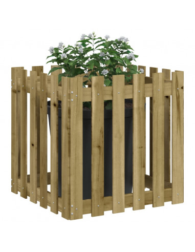 Fioriera Giardino a Recinzione 60x60x60 cm in Pino Impregnato