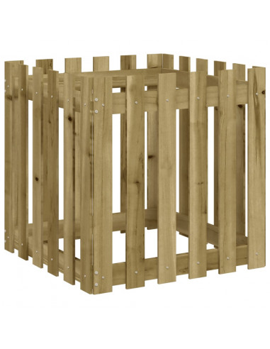 Fioriera Giardino a Recinzione 60x60x60 cm in Pino Impregnato