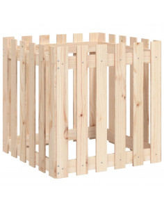 Fioriera Giardino Design a Recinzione 60x60x60 cm Massello Pino 2