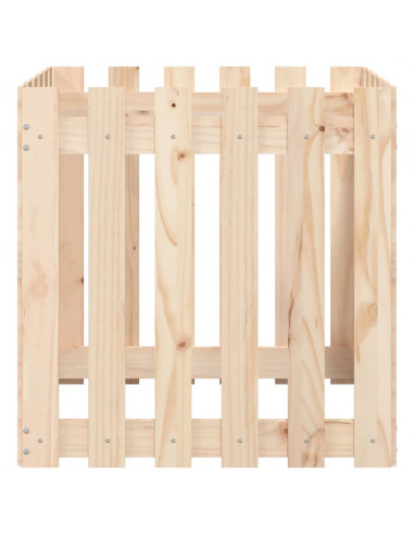 Fioriera Giardino Design a Recinzione 60x60x60 cm Massello Pino