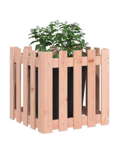 Fioriera Giardino Design Recinzione 50x50x50cm Massello Douglas