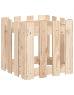 Fioriera Giardino Design a Recinzione 40x40x40 cm Massello Pino 2