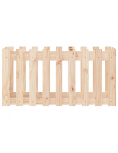 Fioriera da Giardino a Recinzione 100x50x50 cm in Massello Pino