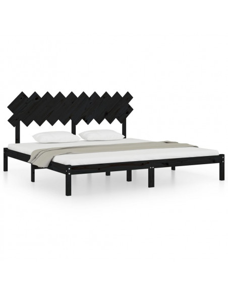 Giroletto Nero 200x200 cm in Legno Massello