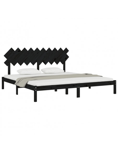 Giroletto Nero 200x200 cm in Legno Massello
