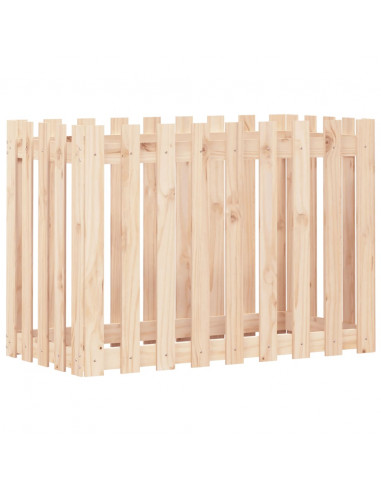 Fioriera Rialzata da Giardino a Recinzione 100x50x50 cm in Pino