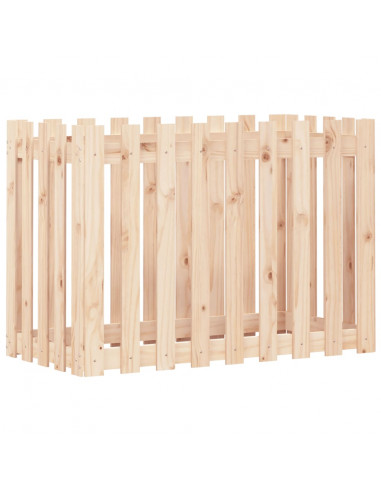 Fioriera Rialzata da Giardino a Recinzione 100x50x50 cm in Pino