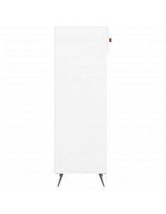 Scarpiera Bianco Lucido 30x35x105 cm in Legno Multistrato