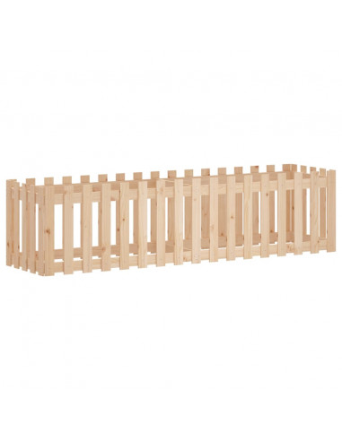 Fioriera da Giardino a Recinzione 200x50x50cm Massello Pino